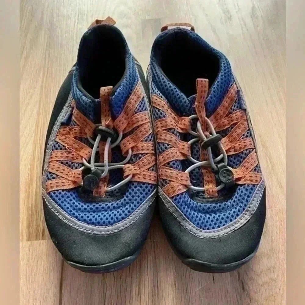 Orange and blue‎ water shoes- youth size 3- pool lake summer water park, bungee